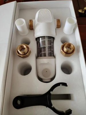 Purificador de agua doméstico de filtros de agua de cobre de 360 ​​grados con manómetro