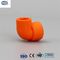 Codo plástico anaranjado 45 del tubo de reducción de la compresión de las instalaciones de tuberías de PPR 90 grados