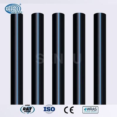 Tubo PE80 PE100 del servicio de agua del polietileno de GB/T 13663.2 para el sistema de abastecimiento de agua